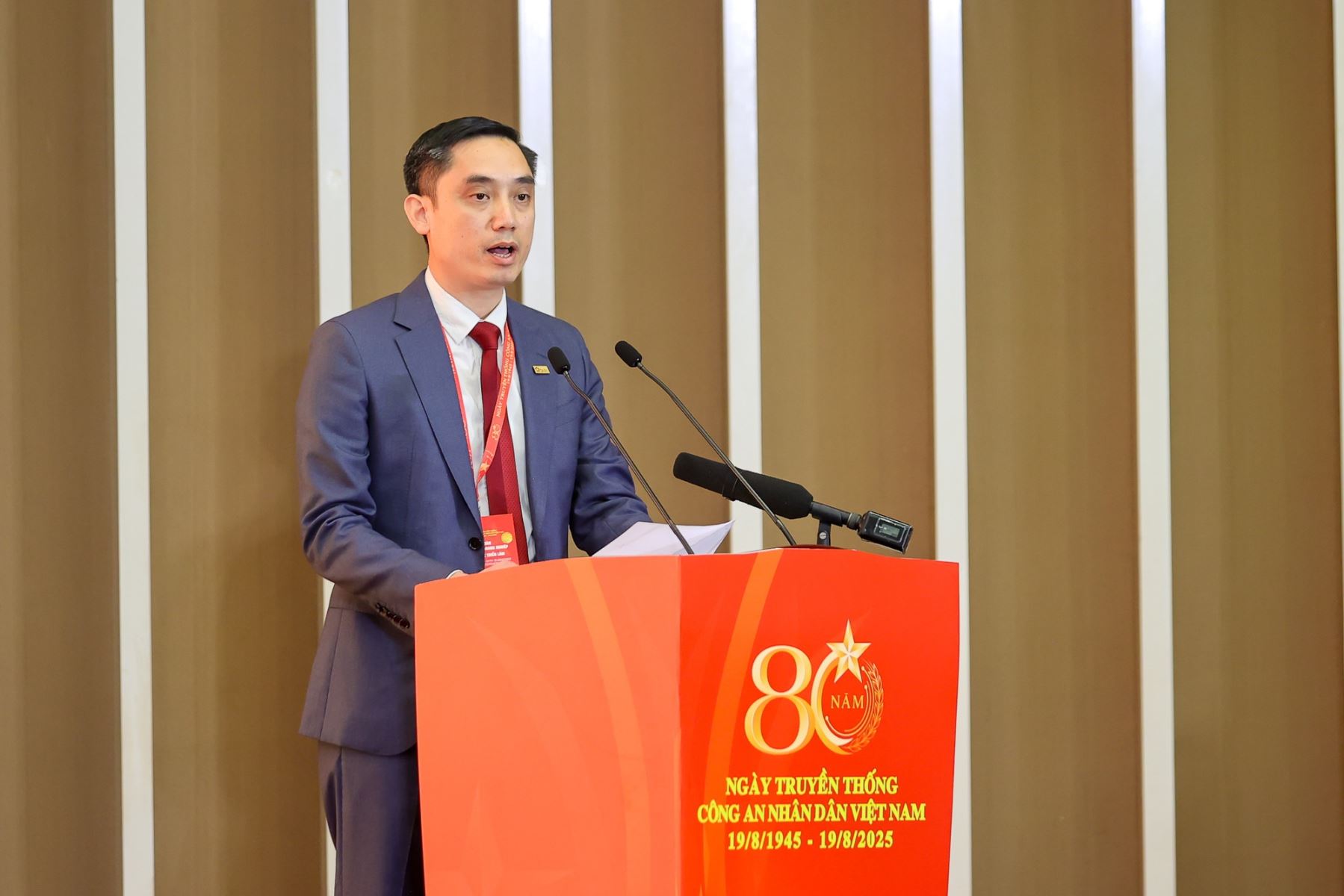 Ông Điền Văn Kiên, Chủ tịch kiêm Tổng giám đốc Tổng công ty Viễn thông Toàn cầu Gtel phát biểu tại diễn đàn - Ảnh: VGP/Nhật Bắc